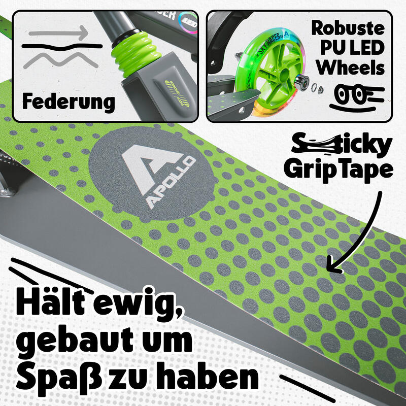 145mm City Scooter mit Federung - Skyracer - klappbar und höhenverstellbar