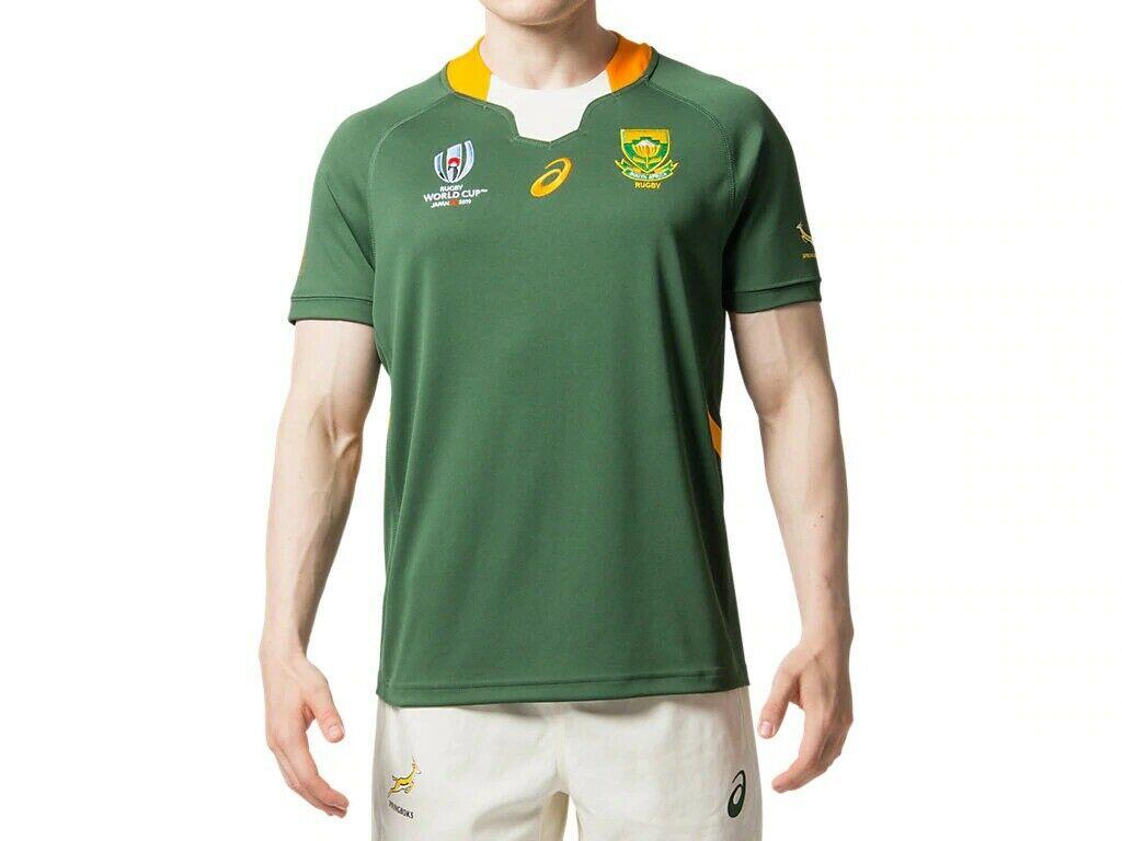 ASICS Asics Springboks South Africa World Cup Home Rugby Shirt Mens