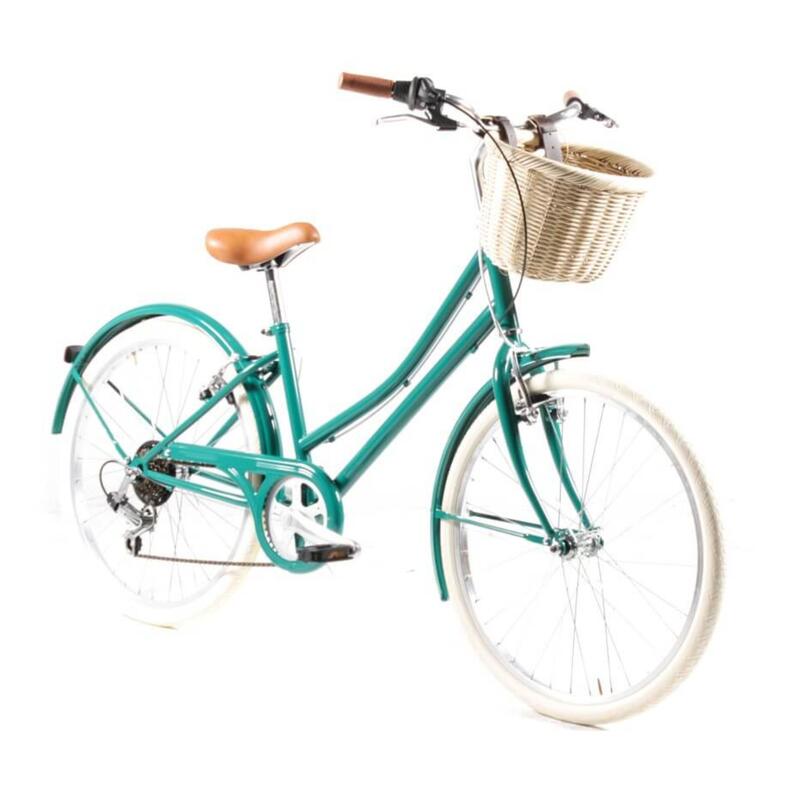 Bicicleta de paseo retro Capri Carolina 24" Verde 6V