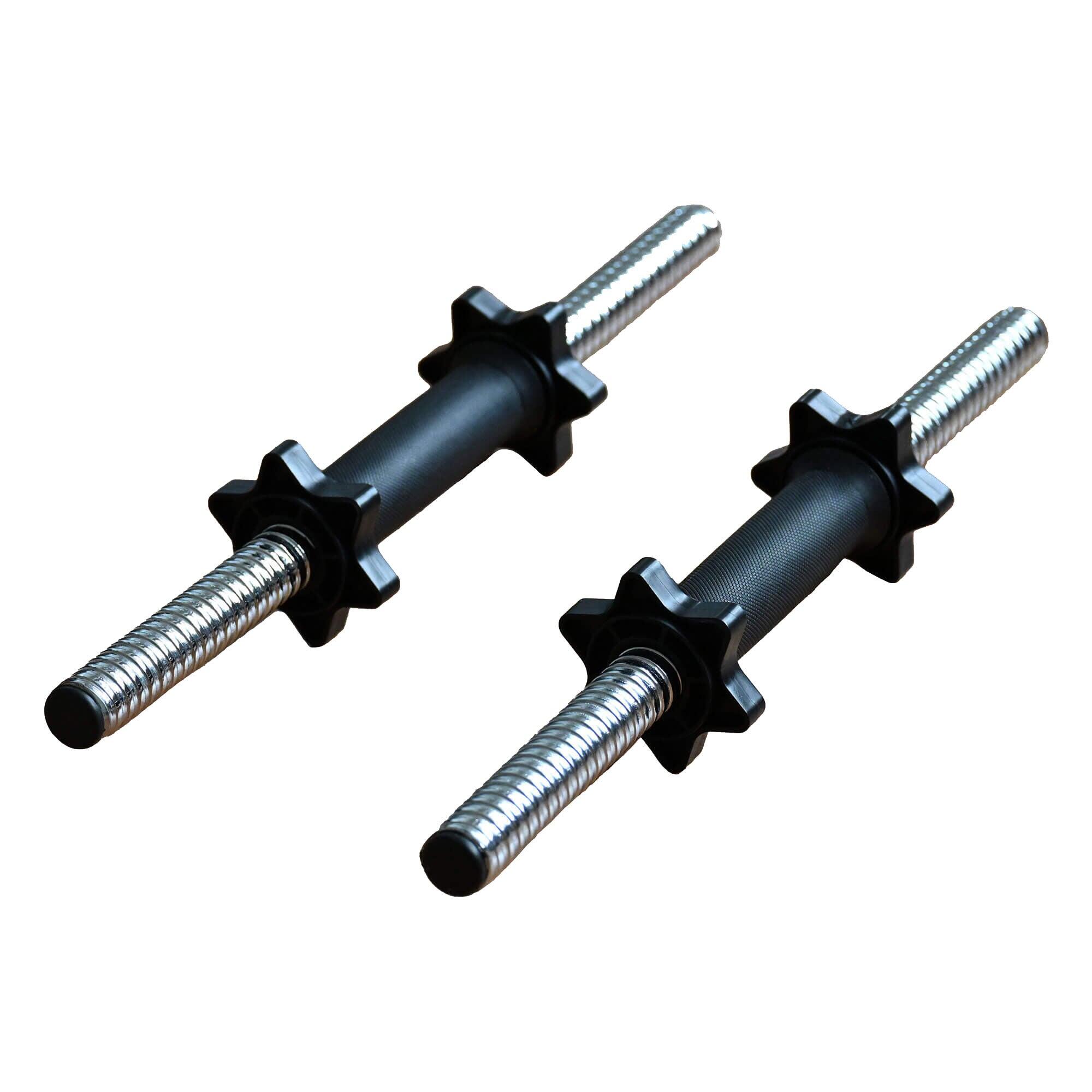 HXGN 16.5 Standard Dumbbell Bars with Spinlock Collars HXGN Decathlon