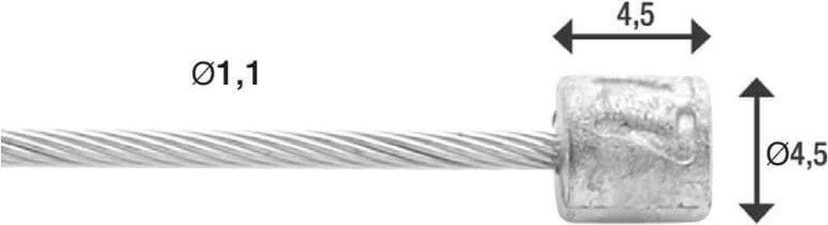 Elvedes Cavo Interno Cambio Shimano 2250 mm ø 1,1 mm Acciaio Inox. 2/6