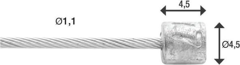 Wewnętrzna Linka Zmiany Biegów Do Shimano 2250 Mm Ø1,1 Mm