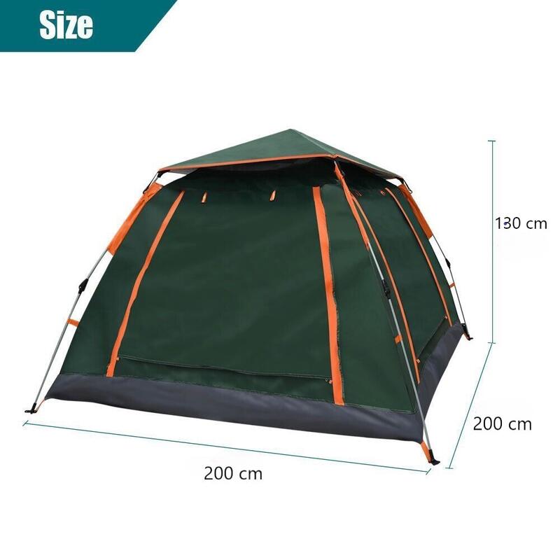 Pacific automata sátor négyzet alakú, 200x200x130 cm, zöld