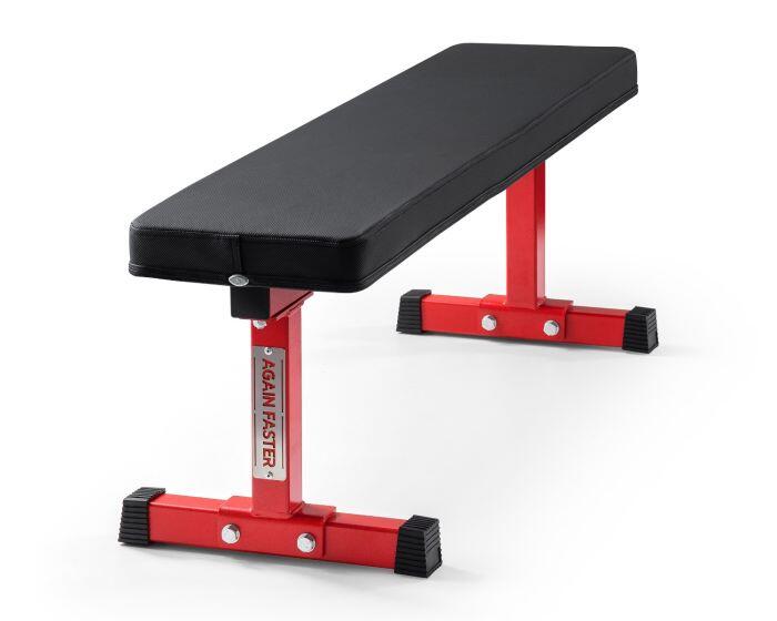 Again Faster® Team Flat Bench - Red 1/2