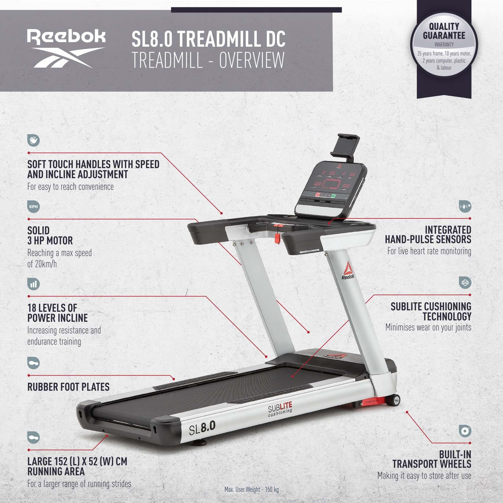 Reebok SL8.0 Treadmill 3/7