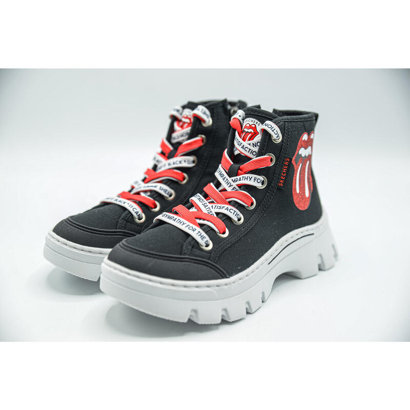 Pantofi sport femei Skechers Street x The Rolling Stones, Negru