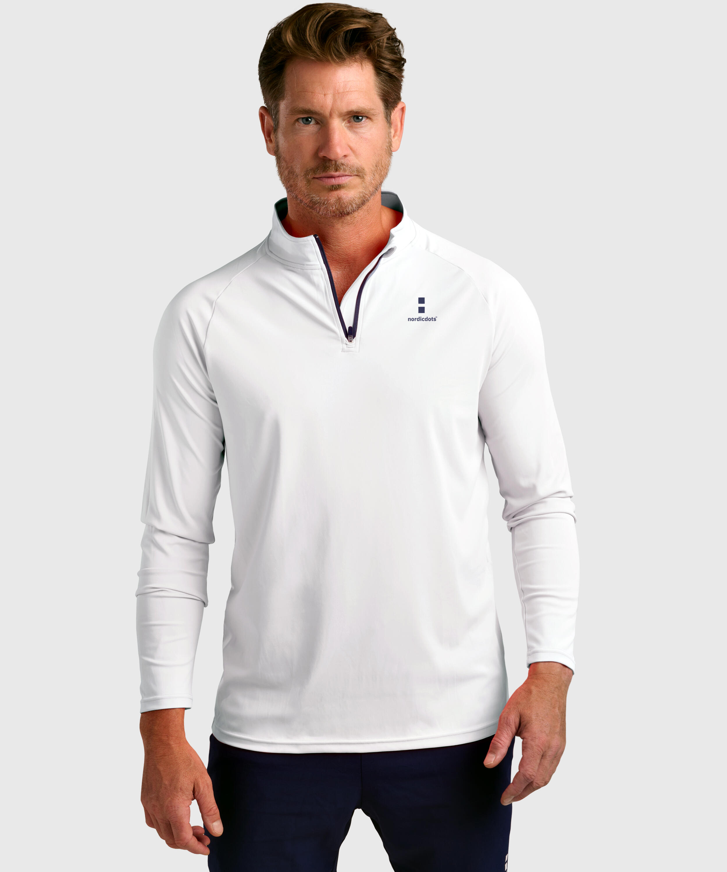 NORDICDOTS Heren Performance LongSleeve Tenis/Padel Wit