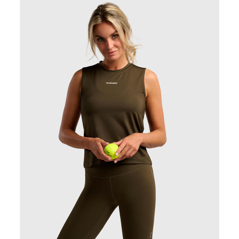 Elegance Tennis/Padel Tank-Top Dames Olive