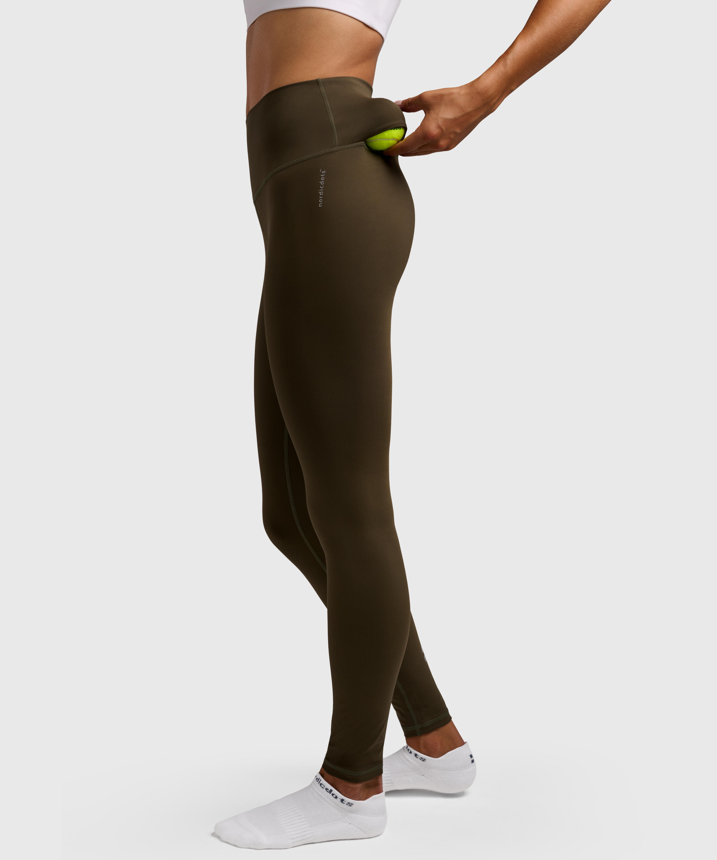 NORDICDOTS Smart Tennis/Padel legging Dames Olive
