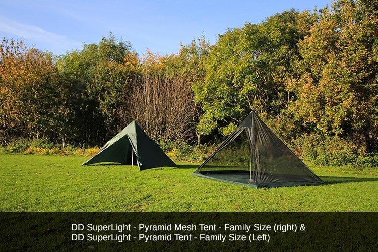 DD Hammocks SuperLight Pyramid Mesh Tent - Family Size Pyramid 5/6