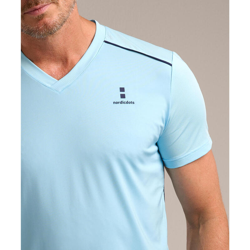 Performance Tennis/Padel T-shirt Heren Cooling Blue