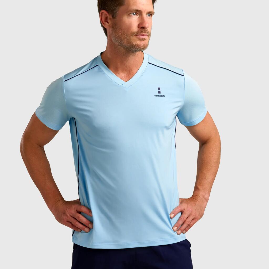 Men's Performance V-Tee Tennis/Padel Cooling Blue