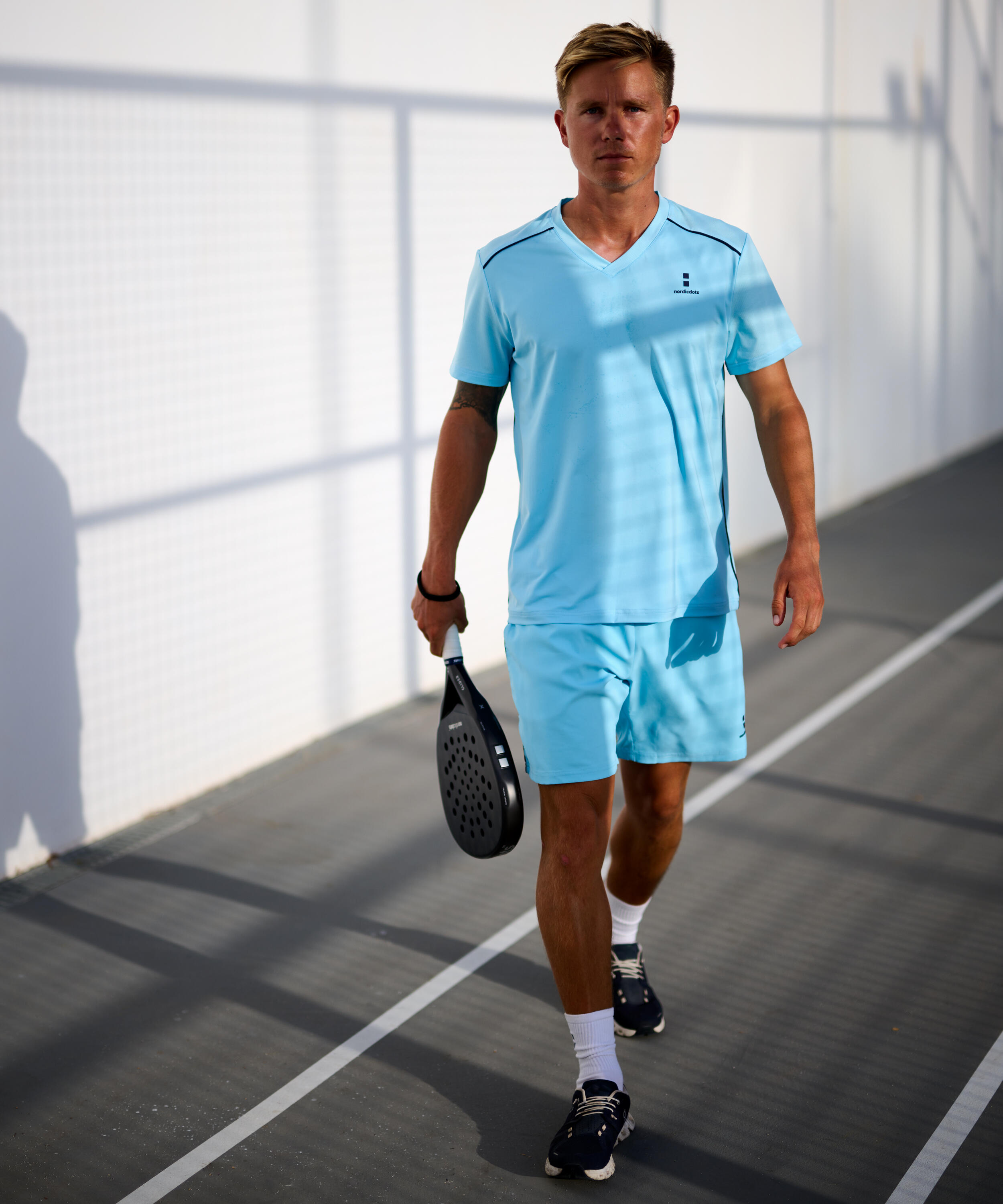 Performance Tennis/Padel T-Shirt Herren Cooling Blue 2/4
