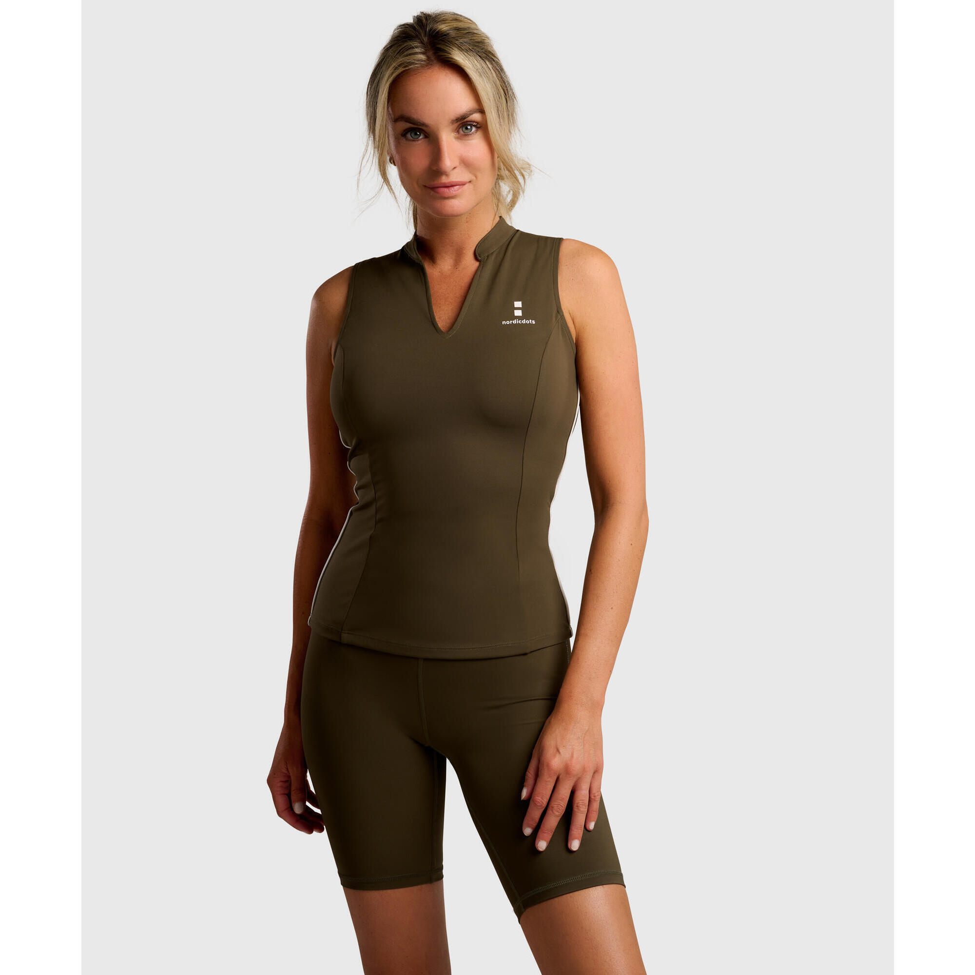 NORDICDOTS Dámské Tenis/Padel Tričko Elegance Olive