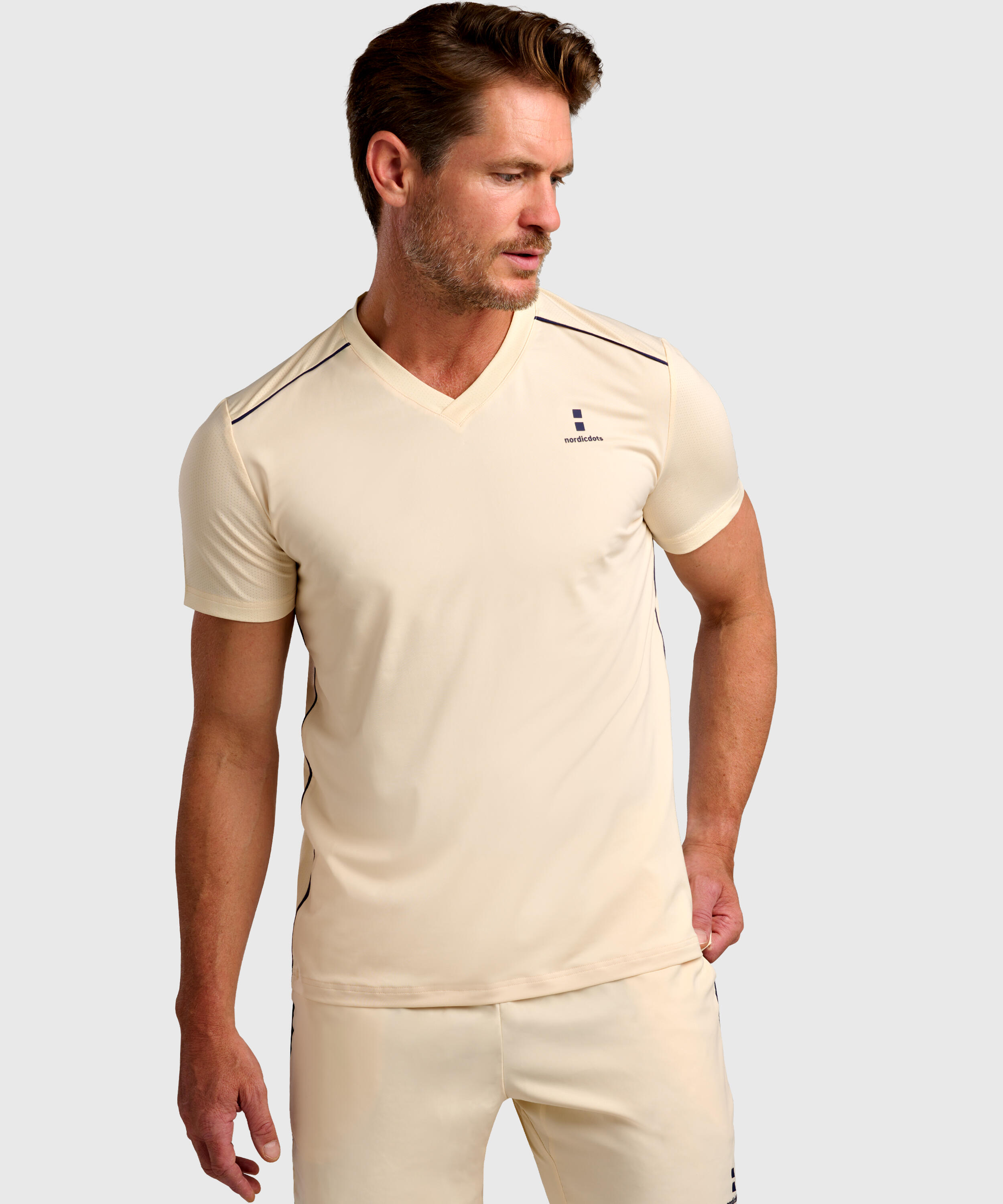 NORDICDOTS Performance Tennis/Padel T-shirt Heren Yellow Breeze