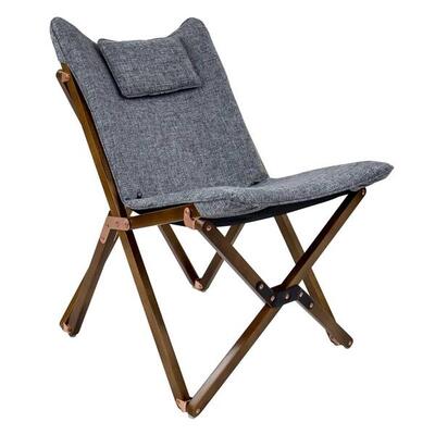 Urban outdoor - kinder relaxstoel - bloomsbury - oxford polyester - grijs