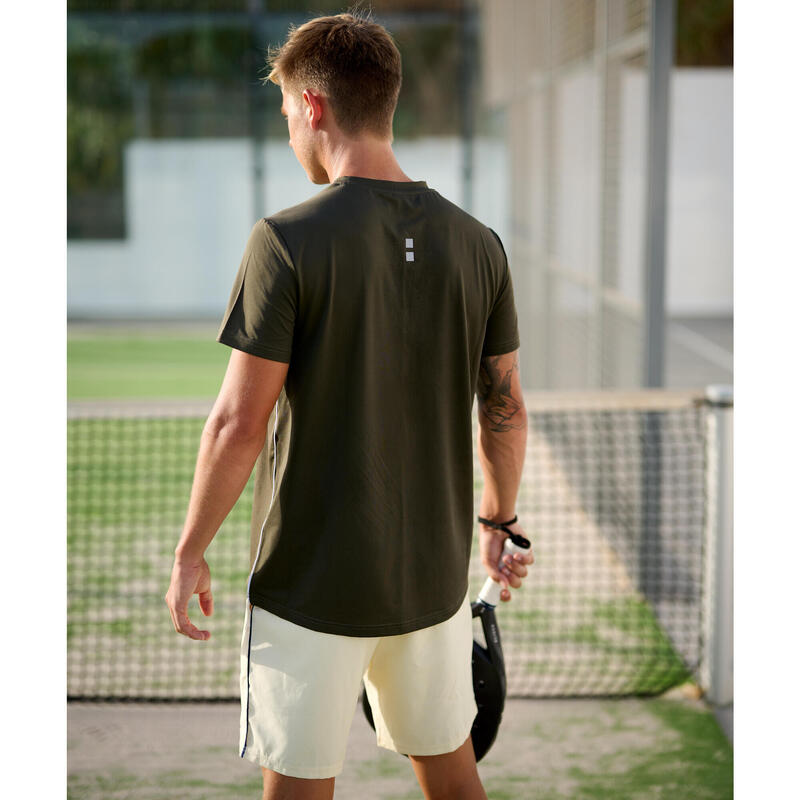 Performance Tennis/Padel T-Shirt Herren Olive