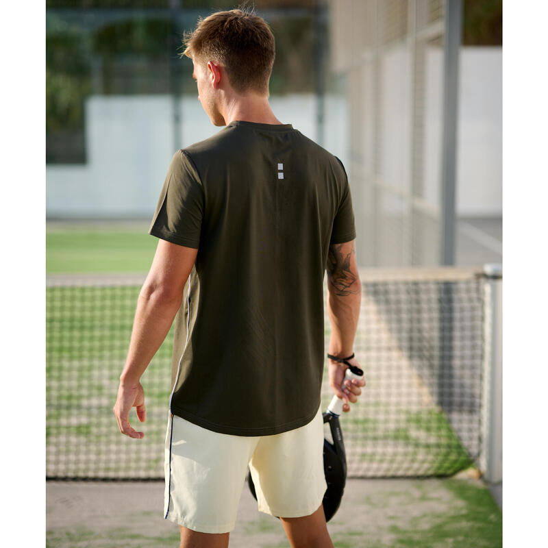 T-Shirt de Ténis/Padel Performance Homem Olive