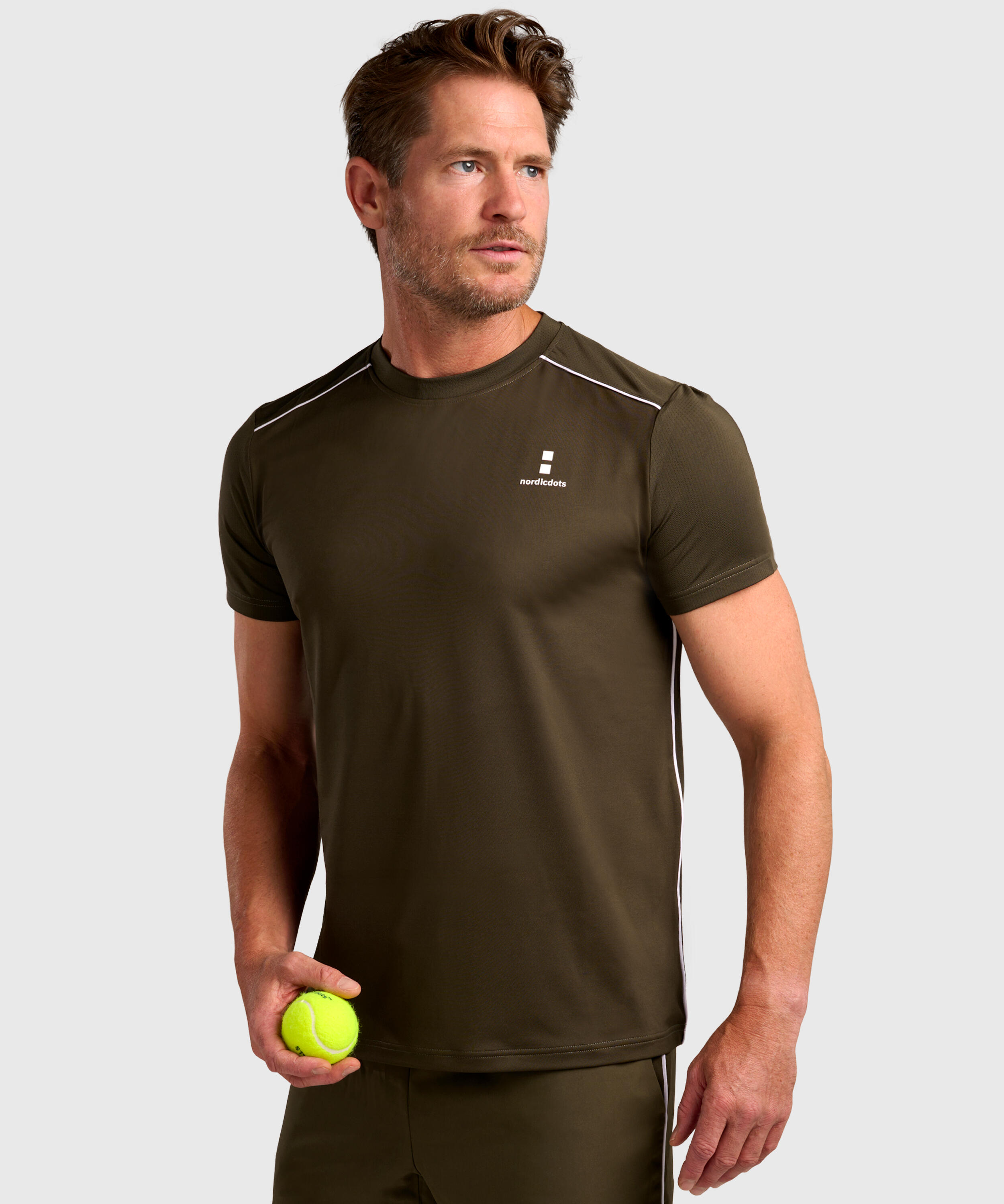 NORDICDOTS Performance Tennis/Padel T-shirt Heren Olive