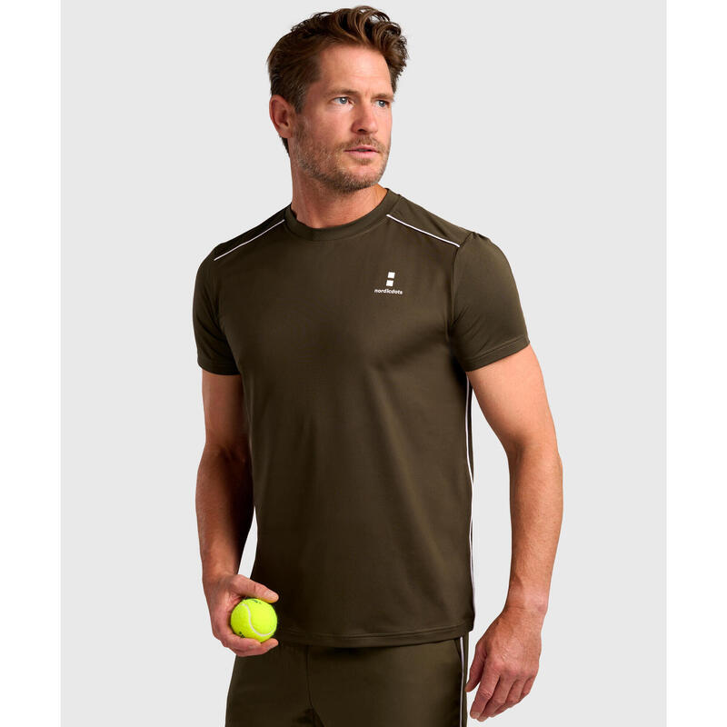T-Shirt de Ténis/Padel Performance Homem Olive