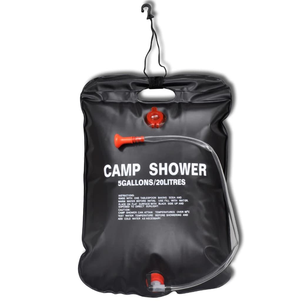Duchas solares de camping VidaXL 2 uds, 20 L. 3/4