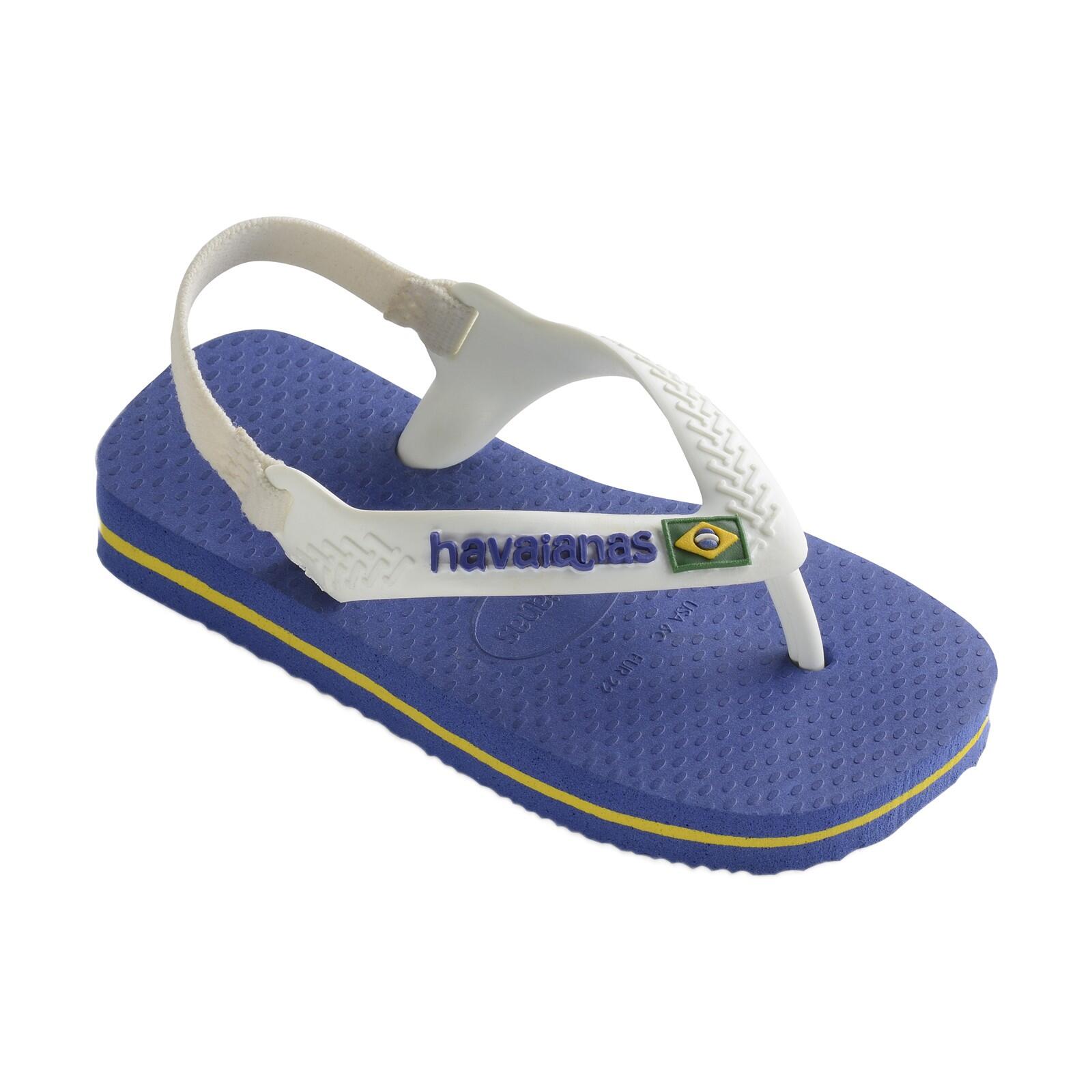 Chinelos Havaianas Modelo Baby Brasil Logo Ii Cor Branco 4/7