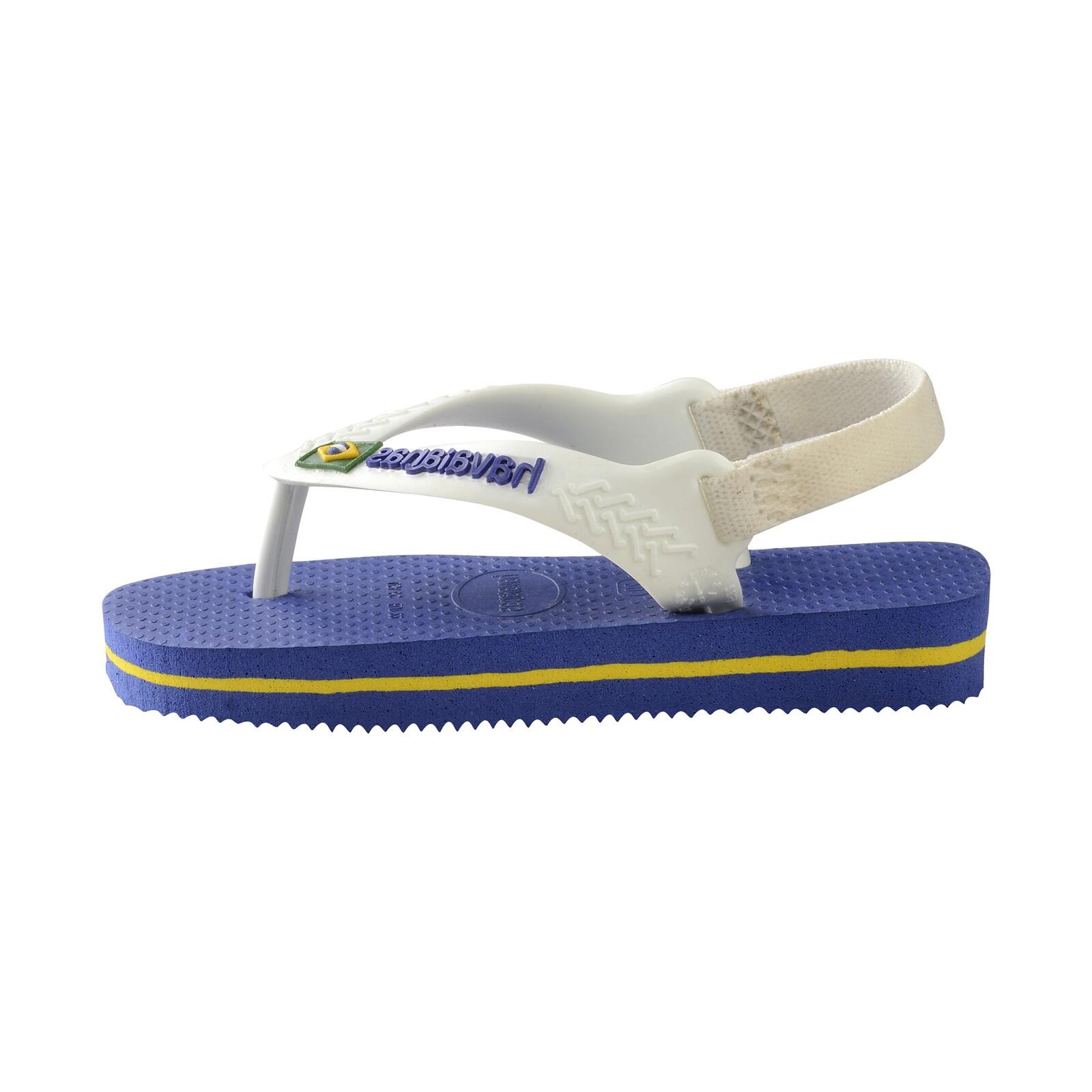 Chinelos Havaianas Modelo Baby Brasil Logo Ii Cor Branco 2/7