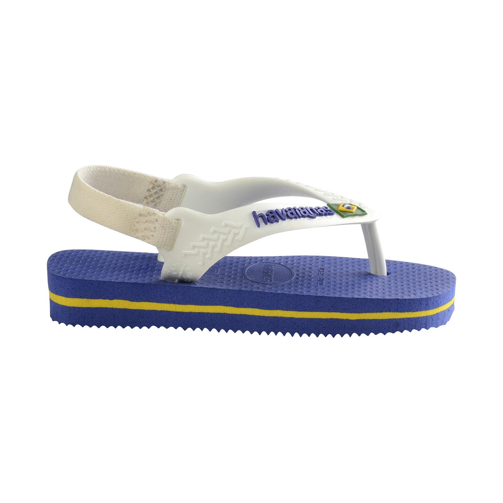 Chinelos Havaianas Modelo Baby Brasil Logo Ii Cor Branco 3/7
