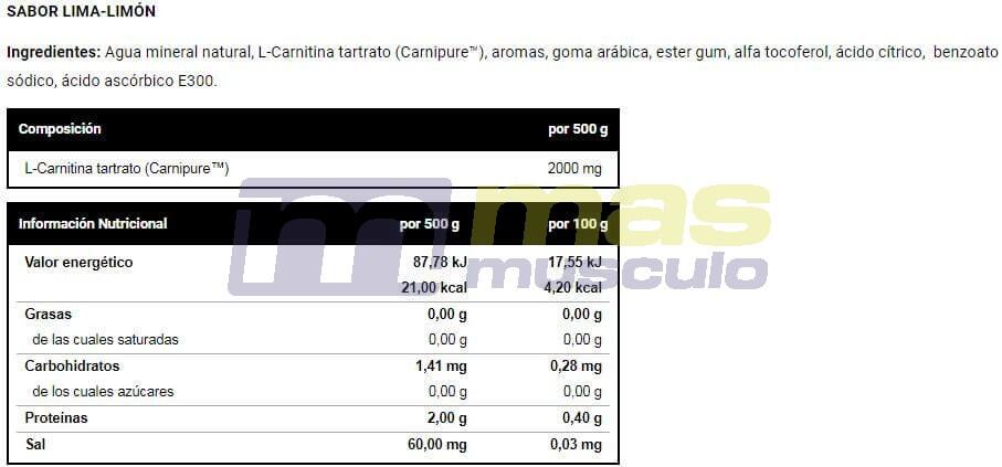 Carnitine 2000 - 500ml Lima Limão da VitoBest 6/6