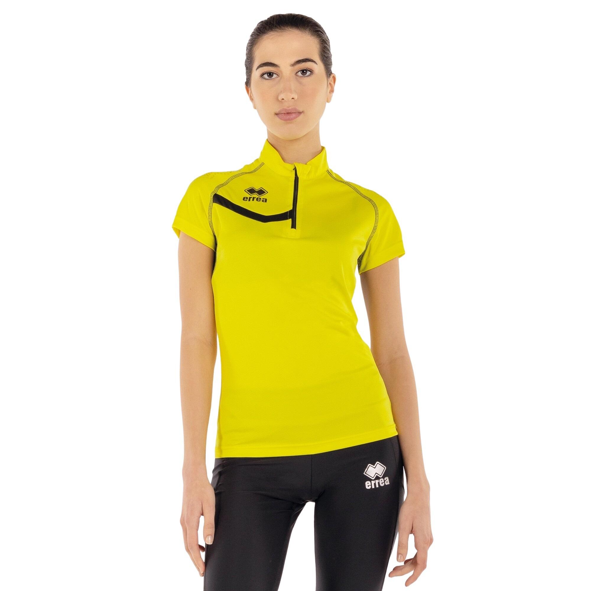 Errea - Maillot Femme Errea Shelly - Maillot Manches Courtes - Jaune|noir - 40 M - Decathlon