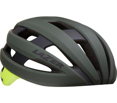 LAZER Rennrad/Gravel-Helm Sphere. Matte Dark Green Flash Yellow