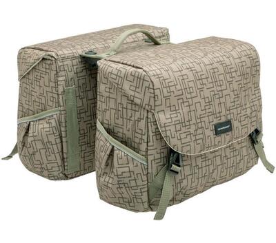 Dubbele fietstas mondi joy double racktime. walnut