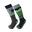 兒童款美麗諾羊毛滑雪襪 (兩對裝) - 綠色