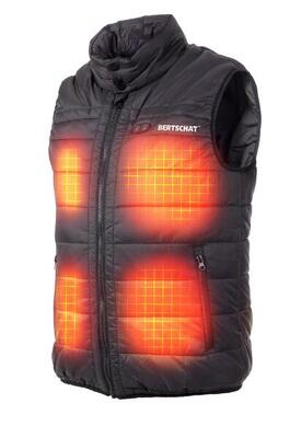 Gewatteerde verwarmde bodywarmer heren dual heating