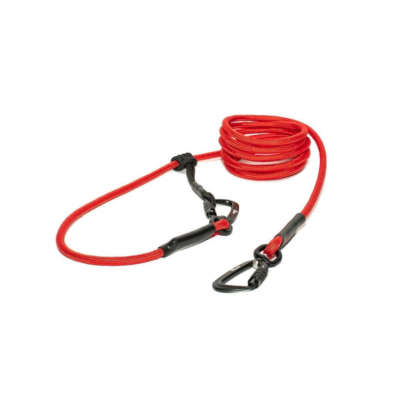 Lanové vodítko EASY LONG - TWIST | střední pes | Červené - 412