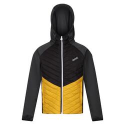 Veste matelassée KIELDER HYBRID Enfant (Gris phoque / Jaune foncé)