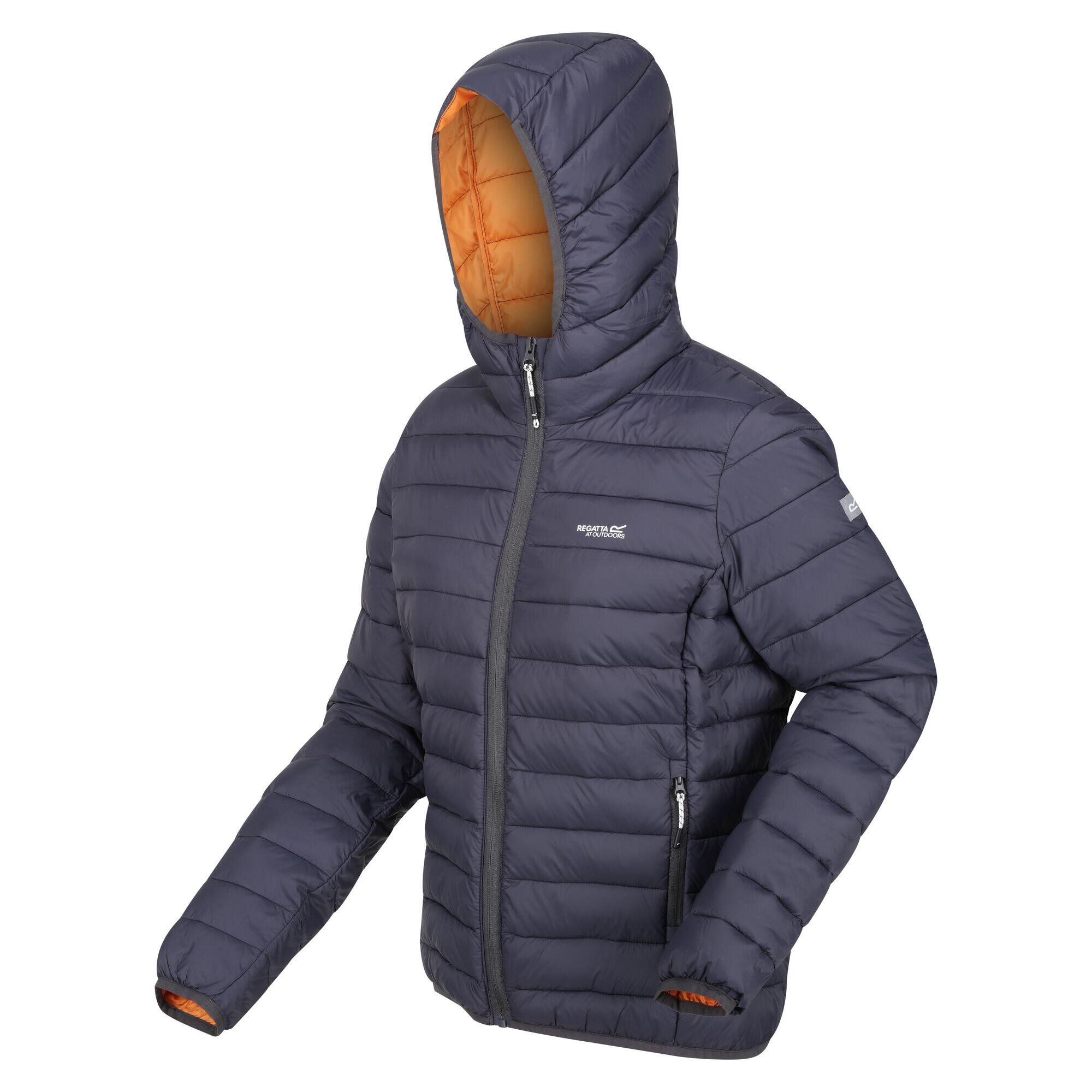 Womens/Ladies Marizion Hooded Padded Jacket (Seal Grey/Apricot Crush) 3/5