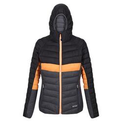 Dames Harrock II Baffled Hooded Jacket (Afdichting Grijs/Zwart)