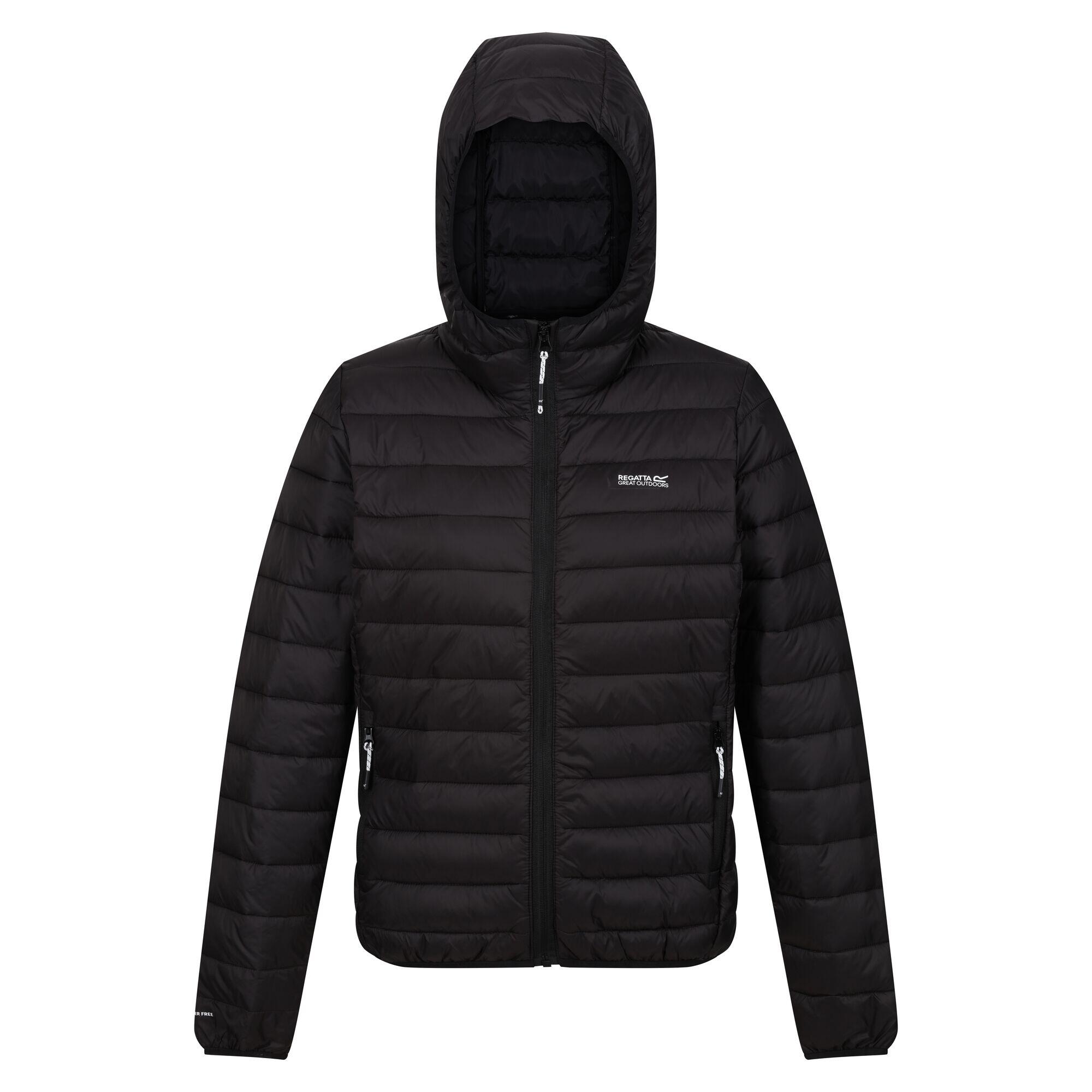 Womens/Ladies Marizion Hooded Padded Jacket (Black) 1/5