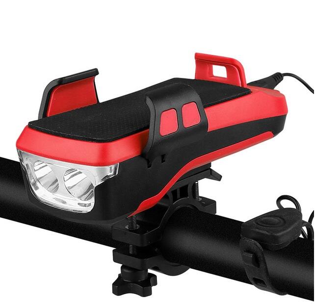 Koplamp 550 Lumen - Telefoonhouder fiets met Powerbank - Oplaadbaar - met hoorn 3/5