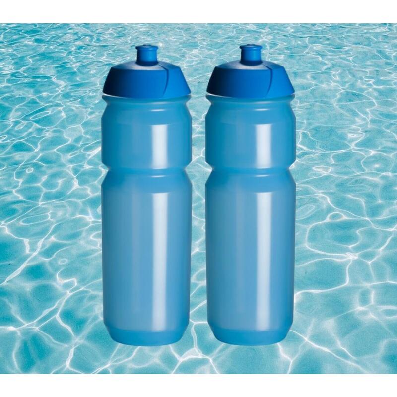 Sticle de apă 2 x 750 ml - Albastru transparent