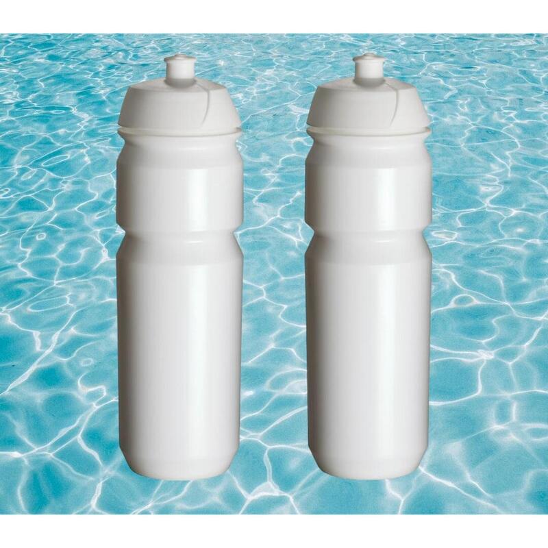 2 x Bouteilles d'eau - 750 ml - Blanc Boite à boisson