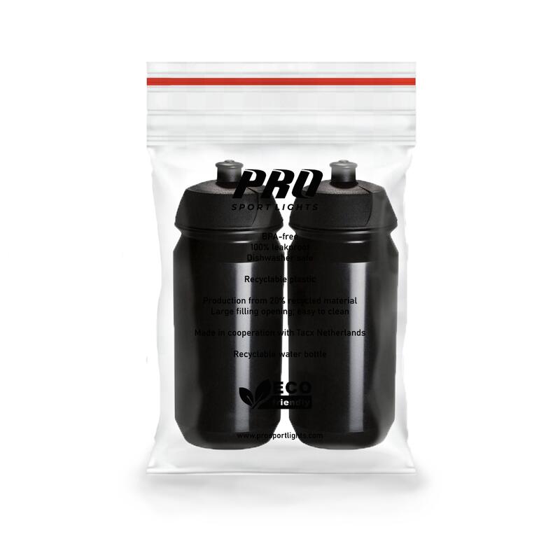 2 x Bidon - 500 ml - Zwart Drinkbus