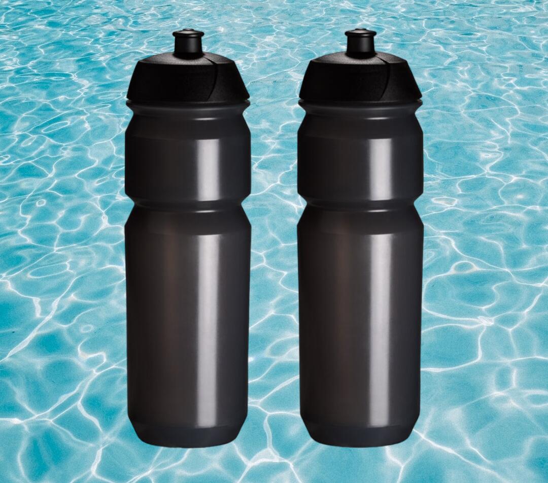 2 x Bouteilles d'eau - 750 ml - Noir transparent Bidon 2/5