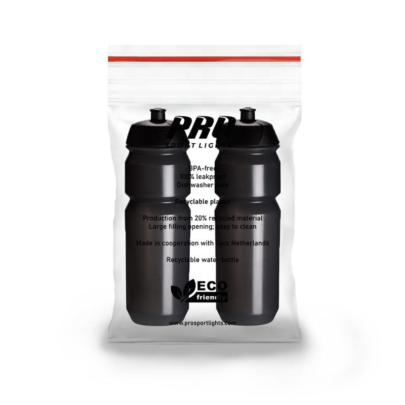 2 x bidonuri - 750 ml - bidon transparent negru