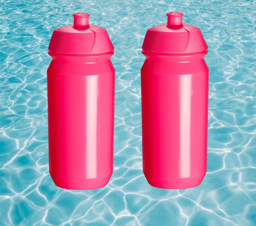 2 x Trinkflaschen – 500 ml – neonrosa Trinkflasche 2/5