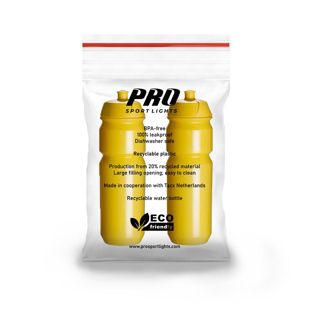 2 x Drinkbussen - 750 ml - Geel Bidons 4/5
