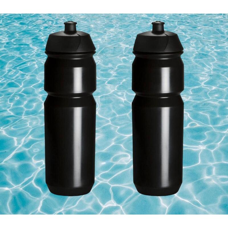 2 x Bouteilles d'eau - 750 ml - Noir Boite à boisson