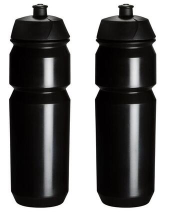 2 x Trinkflaschen - 750 ml - Schwarze Trinkflasche