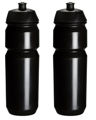 2 x bidons - 750 ml - zwart drinkbus